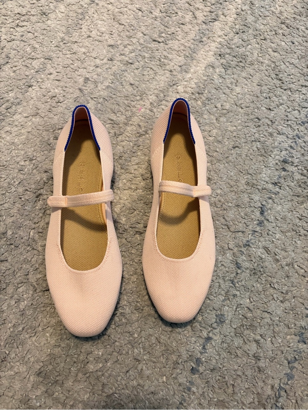 Rothy’s The Mary Jane Ballet Flat Soft Ballerina Pink Knit Shoes Womens Size 9.5